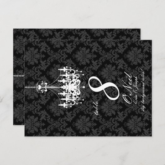 PixDezines Witte Kroonluchter + DIY achtergrondkle Briefkaart (Voorkant / Achterkant)