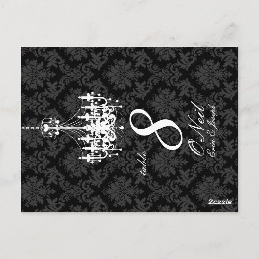 PixDezines Witte Kroonluchter + DIY achtergrondkle Briefkaart (Achterkant)