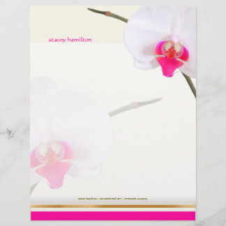 PixDezines Witte Orchidee 2 | Perfecte Bruid Custom Briefhoofd