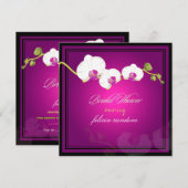 PixDezines witte orchidee/diy evenement Kaart (Voorkant / Achterkant)