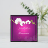 PixDezines witte orchidee/diy evenement Kaart (Staand voorkant)