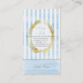 PixDezines witte strepen/placid digitale waterverf Visitekaartje (Achterkant)