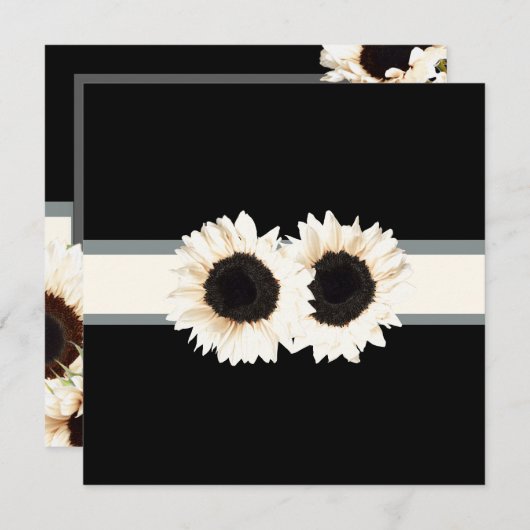 PixDezines witte zonnebloem/diy background+event! Kaart (Voorkant / Achterkant)