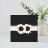 PixDezines witte zonnebloem/diy background+event! Kaart (Staand voorkant)