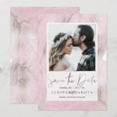 PixDezines Woestijnsteen Blush Roze Zilver Kaart (Voorkant / Achterkant)