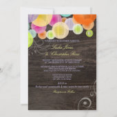 PixDezines wood grain+fiesta lantern Kaart (Achterkant)