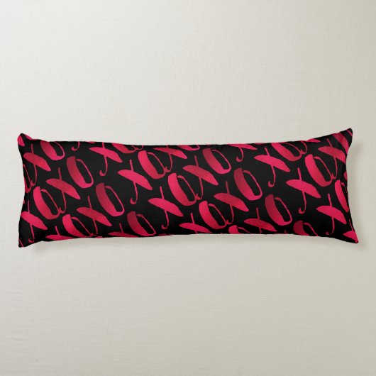 PixDezines XOXO/DIY achtergrondkleuren Lichaamskussen (Achterkant)