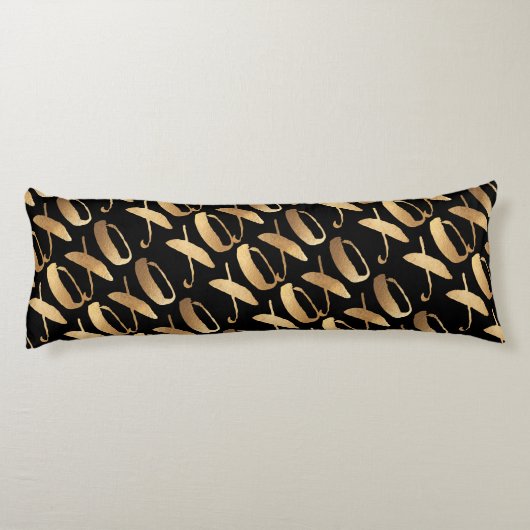 PixDezines XOXO/Faux Gold/DIY achtergrondkleuren Lichaamskussen (Achterkant)