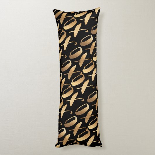 PixDezines XOXO/Faux Gold/DIY achtergrondkleuren Lichaamskussen (Achterkant (Verticaal))