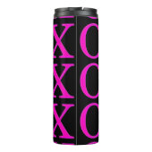 PixDezines xoxo/hot pink/DIY achtergrond Thermosbeker (Achterkant)
