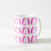 PixDezines xoxo/Pink/DIY achtergrond Koffiemok (Voorkant rechts)