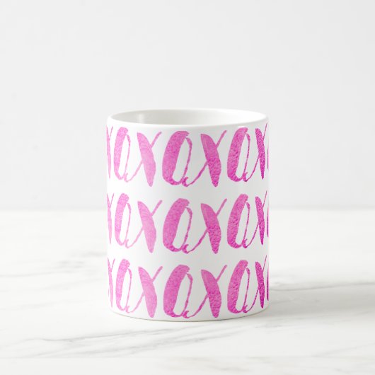 PixDezines xoxo/Pink/DIY achtergrond Koffiemok (Center)
