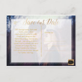 PixDezines XOXO/SAVE ONZE DATUM/MARMER Aankondigingskaart (Achterkant)