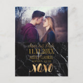 PixDezines XOXO/SAVE ONZE DATUM/MARMER Aankondigingskaart (Voorkant)