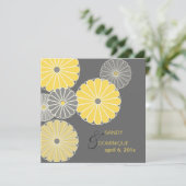 PixDezines Yellow Kiku (chrysanthemum) Kaart (Staand voorkant)