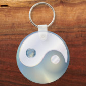 PixDezines yin yang/wit+nepgoud Sleutelhanger (Voorkant)