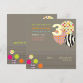 PixDEzines Zebra-ballonnen Kaart (Voorkant / Achterkant)