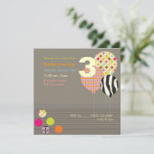 PixDEzines Zebra-ballonnen Kaart (Staand voorkant)