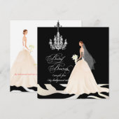 PixDezines zebra bruidbrunch/DIY event+color Kaart (Voorkant / Achterkant)