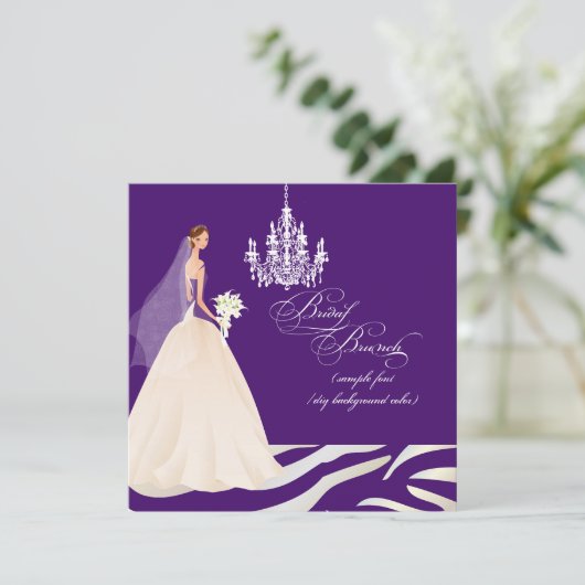 PixDezines zebra-brunch/DIY Color+Text Kaart (Staand voorkant)