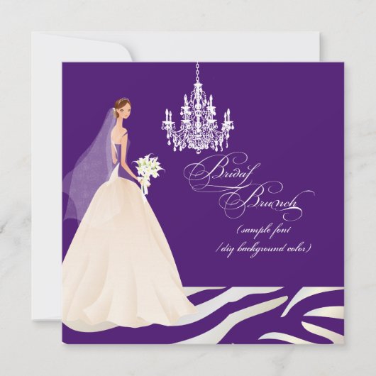 PixDezines zebra-brunch/DIY Color+Text Kaart (Voorkant)