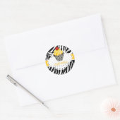 PixDezines zebra+cupcake/DIY kleur Ronde Sticker (Envelop)