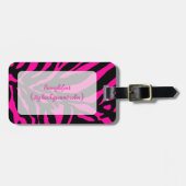 PixDezines zebra/diy achtergrondkleur Bagagelabel (Voorkant horizontaal)