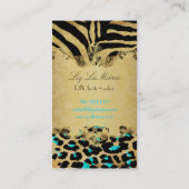 PixDezines  zebra+luipaard Visitekaartje (Achterkant)