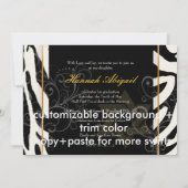 PixDezines Zebra Print 2011 Afstuderen Invites Kaart (Achterkant)