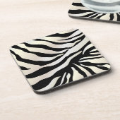 PixDezines Zebra print/DIY kleuren Bier Onderzetter (Linkerzijde)
