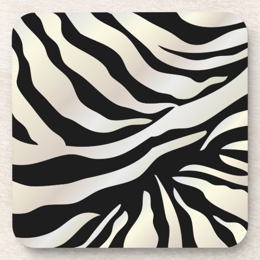 PixDezines Zebra print/DIY kleuren Bier Onderzetter (Voorkant)