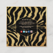 PixDezines  ZEBRA STRIPES Vierkante Visitekaartje (Achterkant)