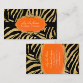 PixDezines  zebra Visitekaartje (Voorkant / Achterkant)