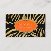 PixDezines  zebra Visitekaartje (Voorkant)