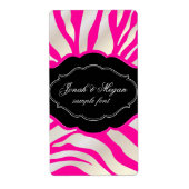 PixDezines Zebra/white/DIY achtergrondkleur! Etiket (Voorkant)