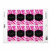 PixDezines Zebra/white/DIY achtergrondkleur! Etiket (Full Sheet)