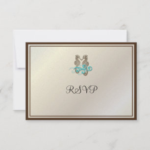 PixDezines Zee paarden RSVP's RSVP Kaartje