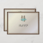 PixDezines Zee paarden RSVP's RSVP Kaartje (Voorkant / Achterkant)