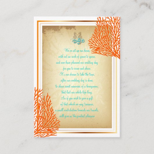 PixDezines-zeepaardje die goed door biz-kaarten we Informatiekaartje (Voorkant)