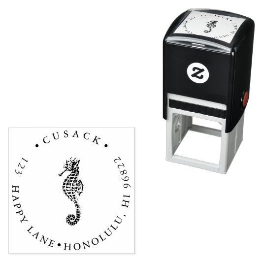 PixDezines Zeepaardje Zelfinktende Stempel (In situ)