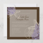 PixDezines zeester/paarse koraal Kaart (Achterkant)