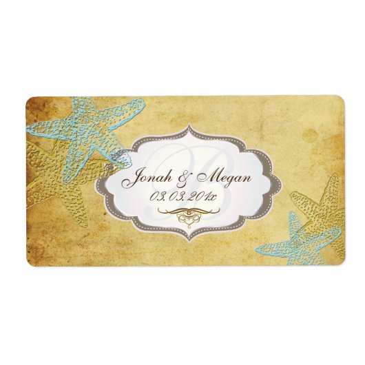 PixDezines  zeesterren+4 label keuzes (Voorkant)