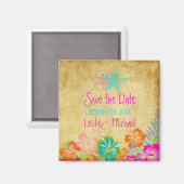 PixDezines  zeesterren, Save the Date Magneet (Voorkant / Achterkant)