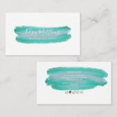 PixDezines Zeevruchten Groene Waterverf Borstels Visitekaartje