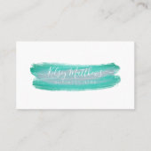 PixDezines Zeevruchten Groene Waterverf Borstels Visitekaartje (Voorkant)