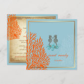 PixDezines zeeweg+koraal/dij achtergrond Kaart (Voorkant / Achterkant)