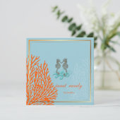 PixDezines zeeweg+koraal/dij achtergrond Kaart (Staand voorkant)