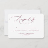 PixDezines zeggen ja minimalistische Luxe Calligra RSVP Kaartje (Achterkant)