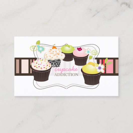 PixDezines zelfgemaakte cupcake Visitekaartje (Voorkant)