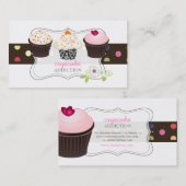 PixDezines zelfgemaakte cupcake Visitekaartje (Voorkant / Achterkant)
